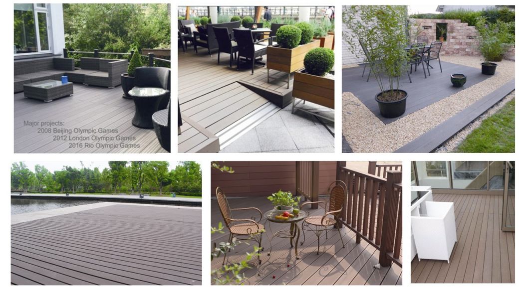 WPC Decking Co Extrusion Floor Exterior Wooden Tiles Outdoor Flooring