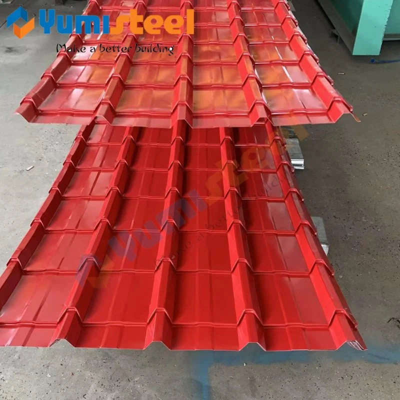 Color Steel Tile Steel Structure Building Material Color Coated Galvanized Iron Metal Roof/Wall Panel Color Galvanized PPGI Retro Glazed Tile