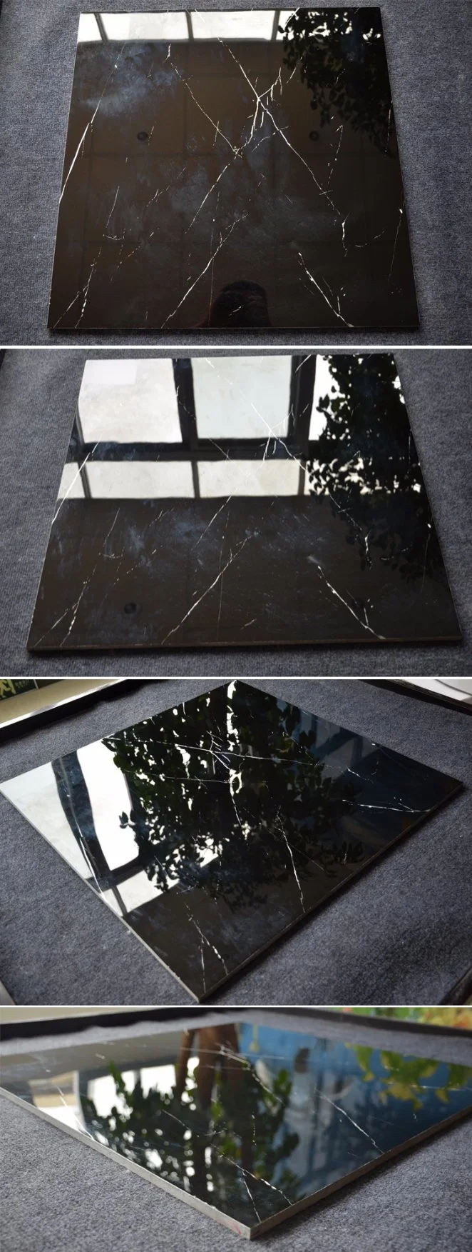 Cheap Black Polished Porcelain Floor Tiles 600X600