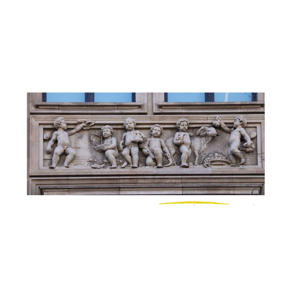 Three-Dimensional Angels Combine Architectural Decoration Wall Art Marble Cherubs Statues