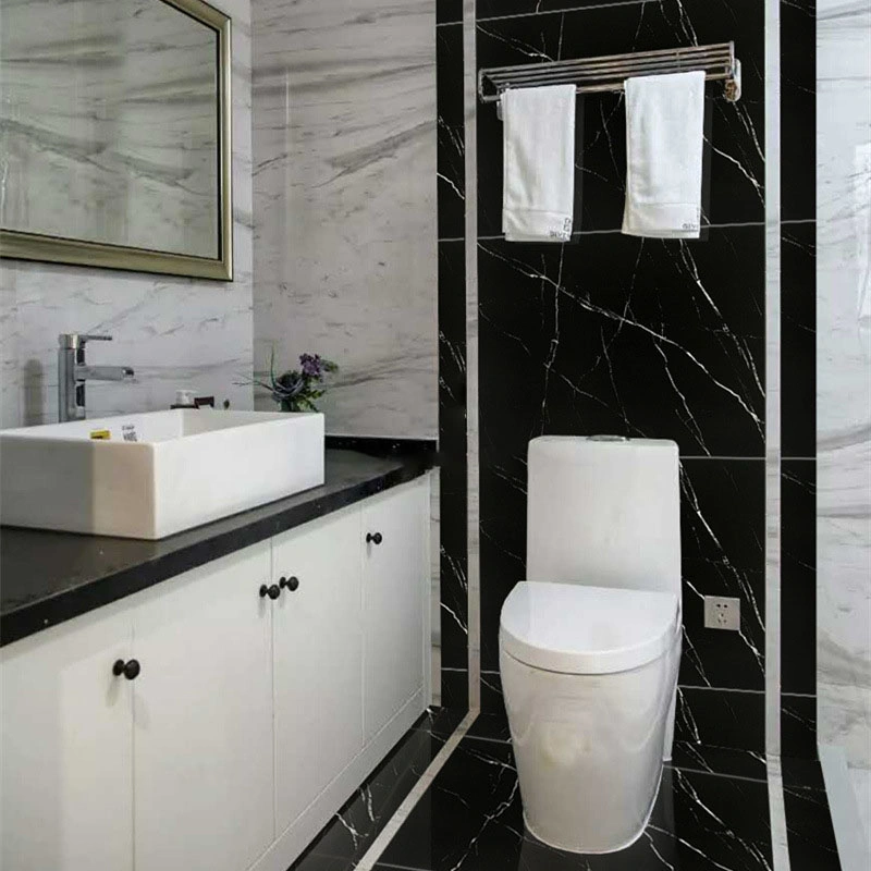 Black Marble Full Glazed Ceramic Porcelain Tiles for Floor Building Material