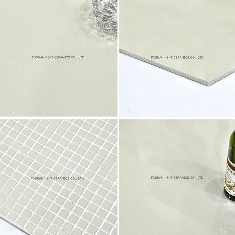 Glossy Surface Ivory White Nano Polished Soluble Salt Porcelain Floor Tiles