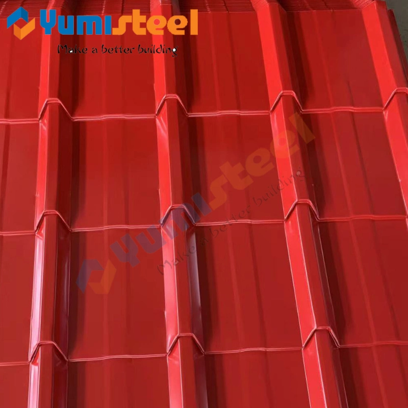 Color Steel Tile Steel Structure Building Material Color Coated Galvanized Iron Metal Roof/Wall Panel Color Galvanized PPGI Retro Glazed Tile