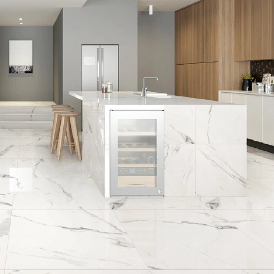 Soft Surface 600X600mm Carrara Glazed Porcelain Tiles for Floor and Wall