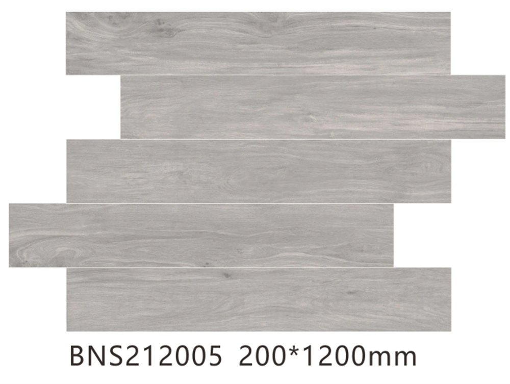 Grey Wood Look Glazed Porcelain Tile for Living Room