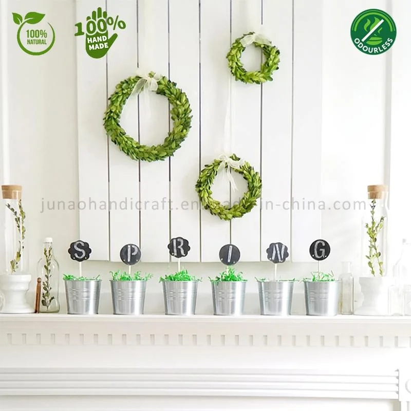 100% Natural Preserved Boxwood Real Foliage Wreath Timeless Design Home Decorative Accents