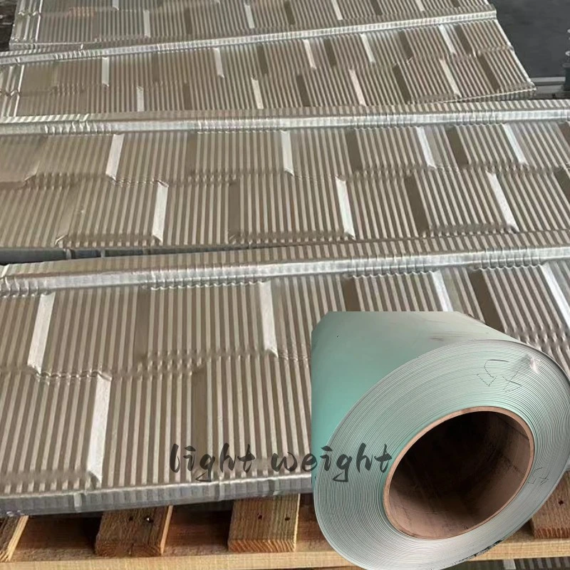 Roofing Construction Sheet Building Materials Al-Zinc Stone Coating Metal Roof Tile