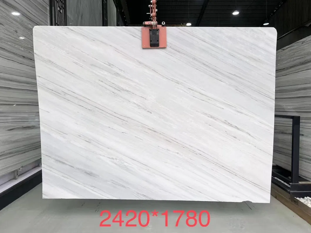 High Quality Wooden White Galaxy White Palissandro Marble Slab for Flooring Background Wall Countertop/Stair/Riser Decoration Tile