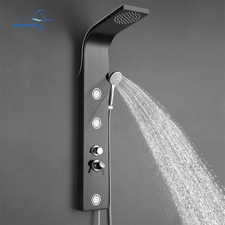 Black Wall Mounted Rain Shower Set Shower Head Handheld Shower Modern3-Function Shower Fixture
