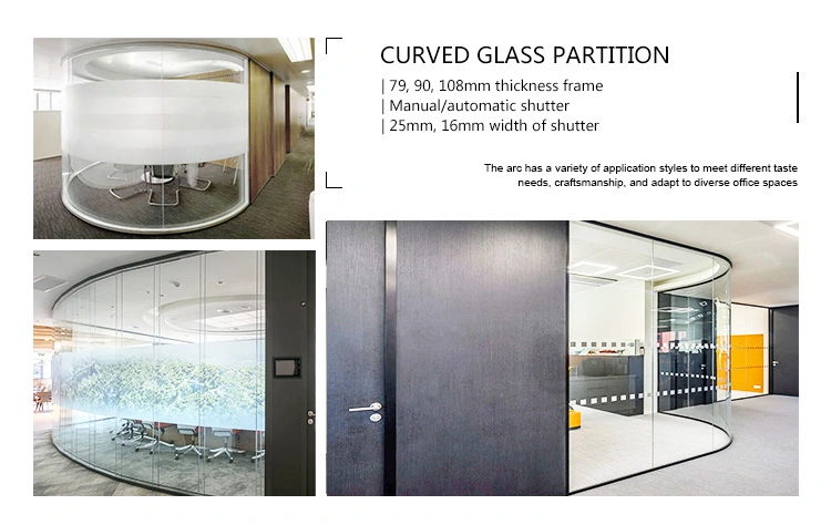 Prefabricated Knockdown Modular Office Building Partition with Tempered Glass Wall