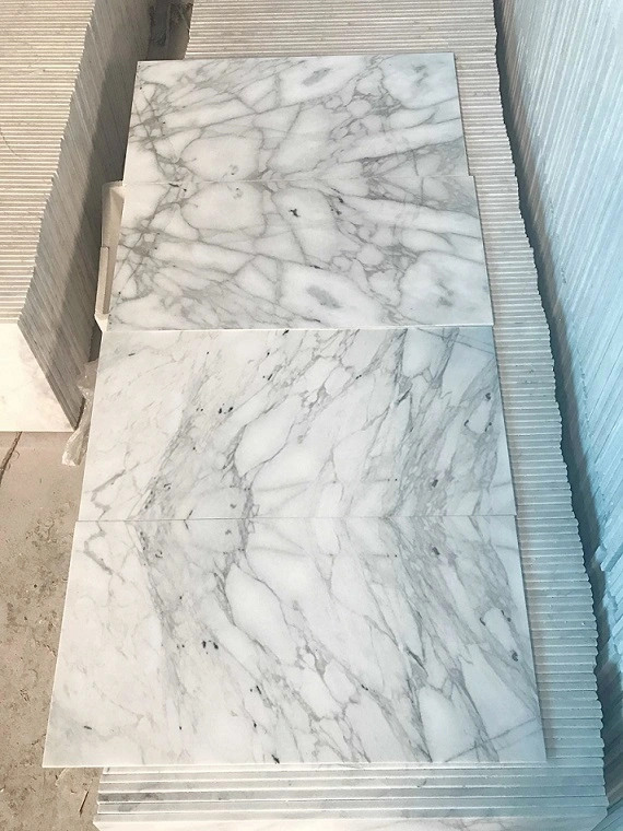 Polished Snow White Marble Slab for Flooring Tile/Wall Tile