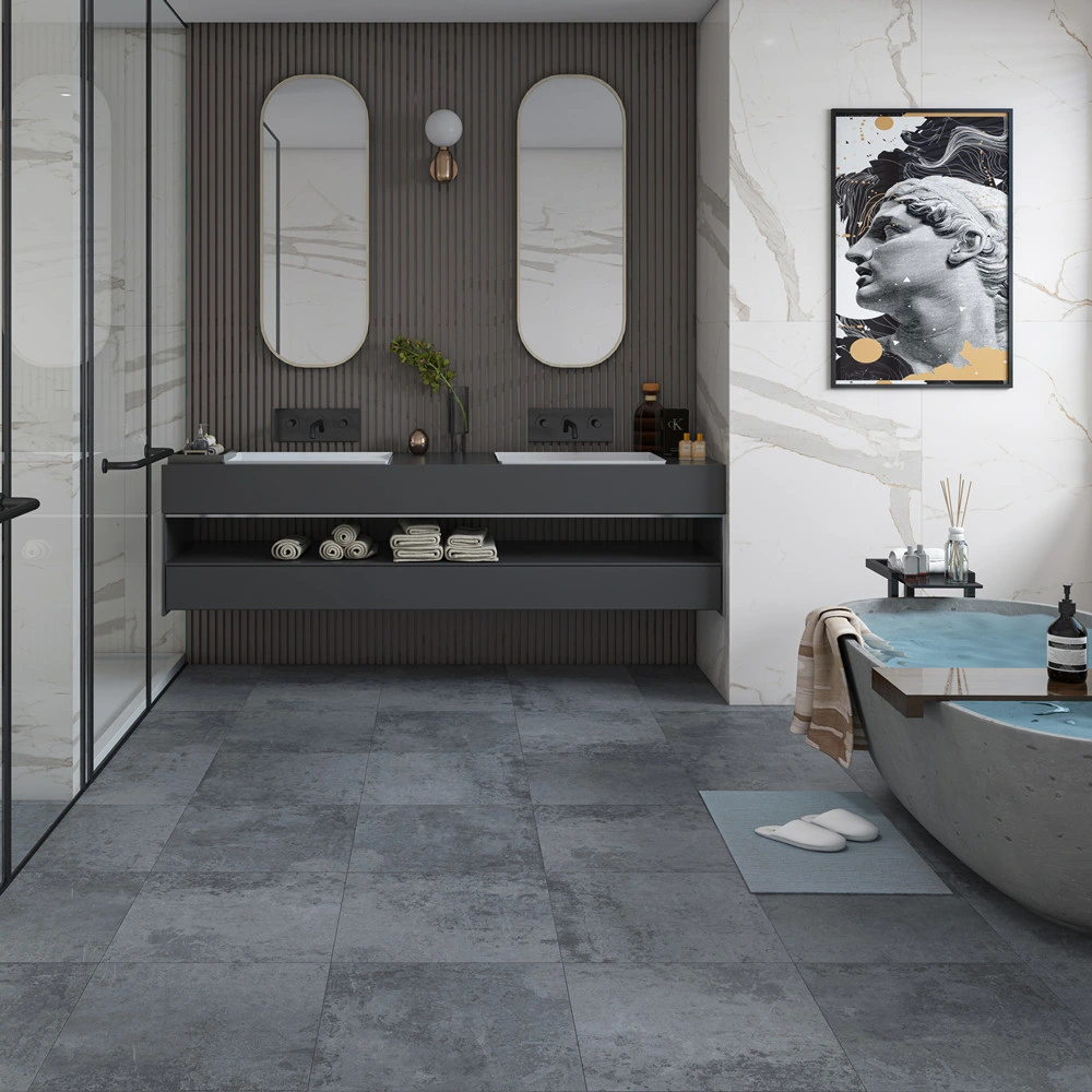 Marble Design Kitchen Bathroom Wetroom Spc Interlocking Vinyl Plank Floor and Wall Tile