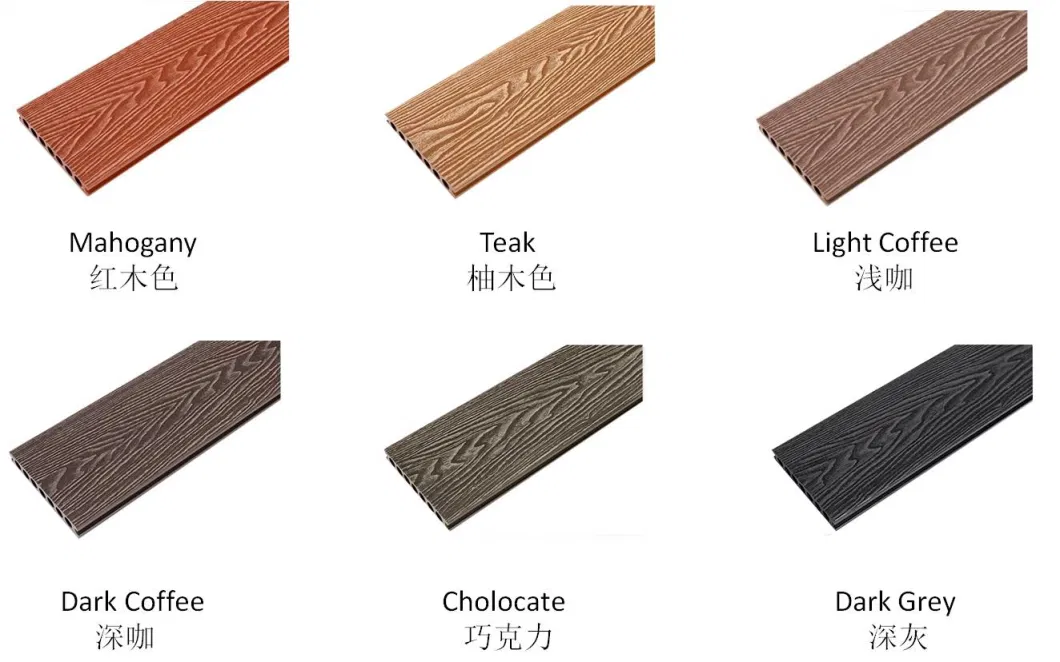 Outdoor Deck WPC Wood Plastic Composite Decking Board Flooring Tile with CE