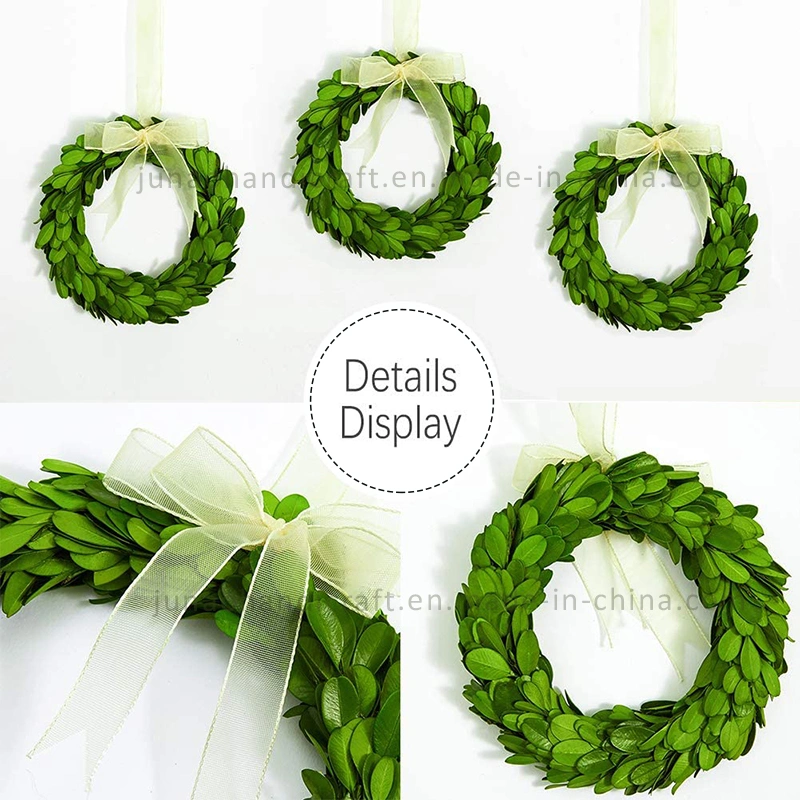 100% Natural Preserved Boxwood Real Foliage Wreath Timeless Design Home Decorative Accents