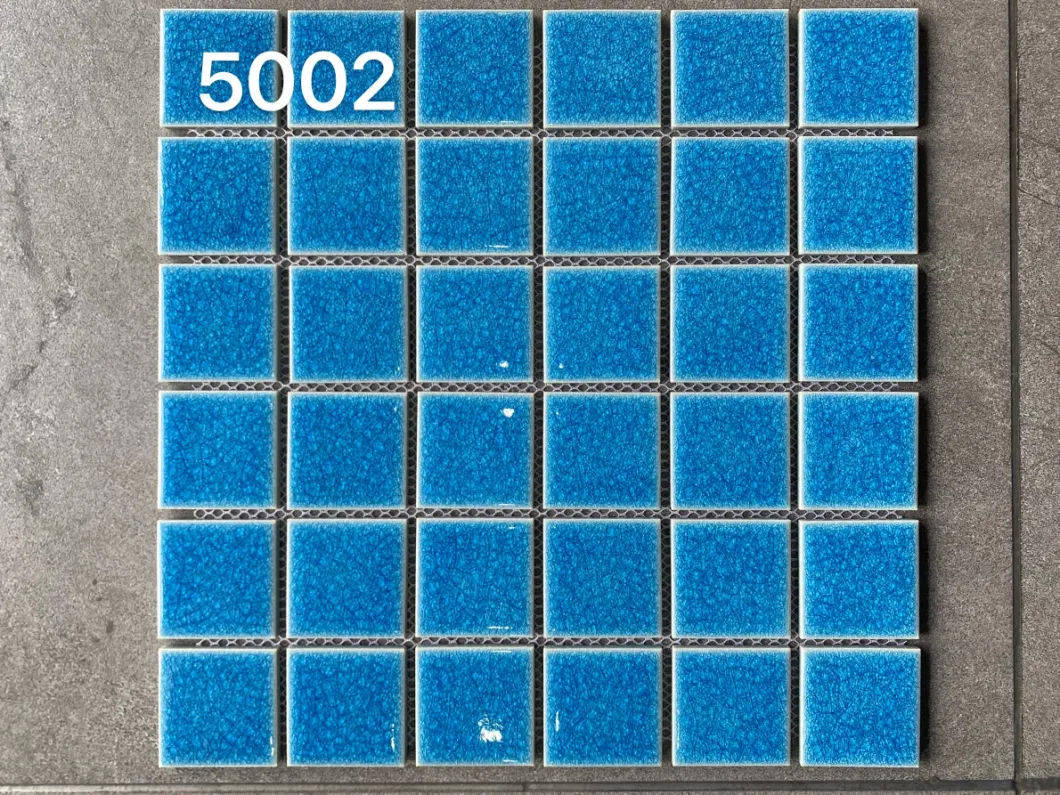 Water Blue Shinning Porcelain Mosaic Decoration Wall