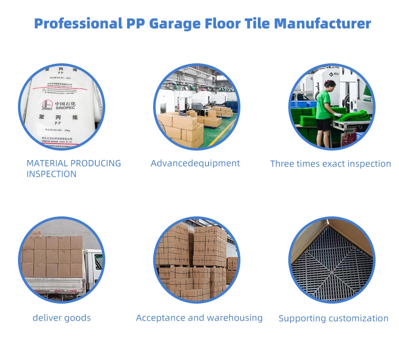 All Environment Suitable PP Removable Interlocking Plastic Garage Floor Tiles