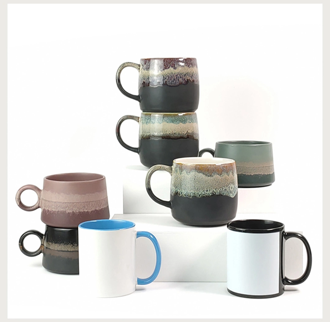 Wholesale Custom 18 Oz Stoneware Sublimation Ceramic Coffee Mugs