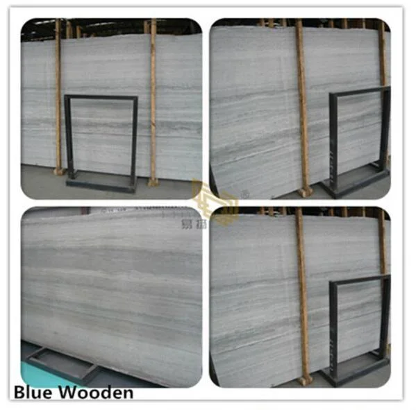 Polished Marble Blue/Beige/White/Brown Wood Stone Marble Slabs Tiles for Kitchen/Bathroom/Wall/Flooring/Step/Cladding