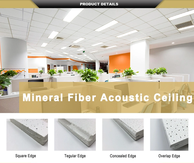 High Quality Panel Ceiling Mineral Fiber Acoustic Ceiling Tiles