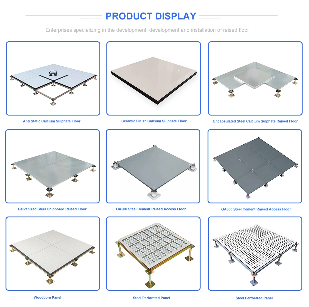 Fire-Proof, Anti-Pollution Ceramic Calcium Sulphate Raised Access Floor for Offices, High-Grade Intelligent Building, Meeting Room, Audio-Visual Teaching Room