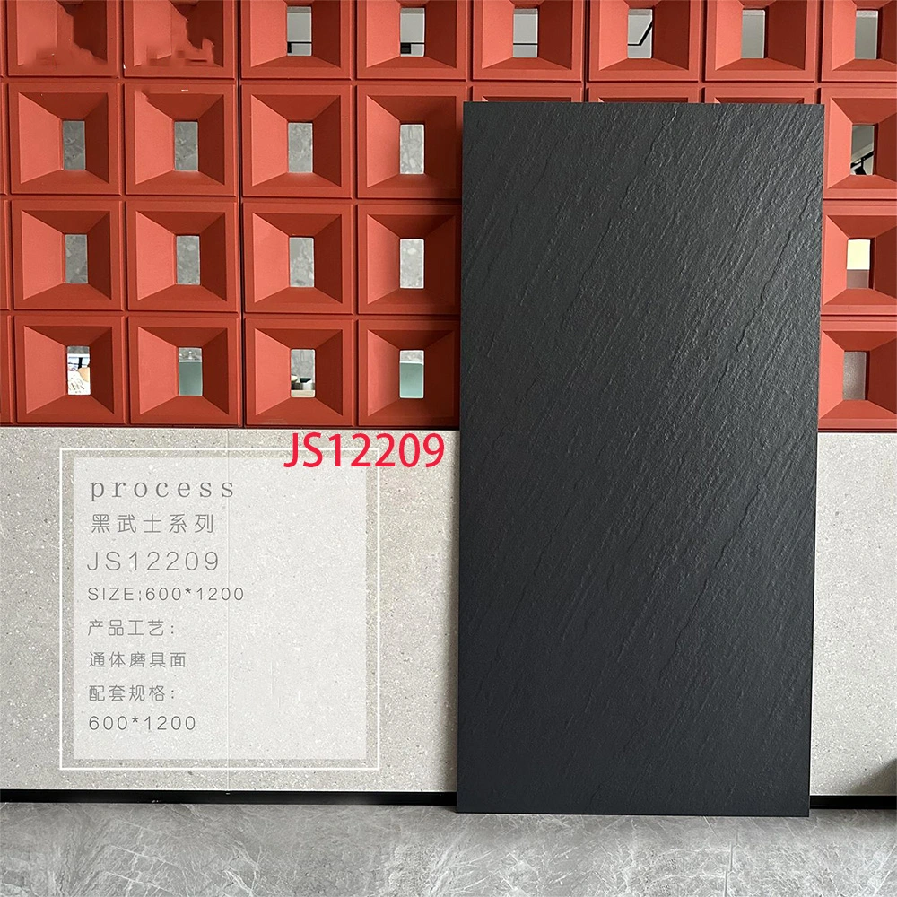 600X1200mm Dark Grey Color Anti-Slip Porcelain Floor Tiles