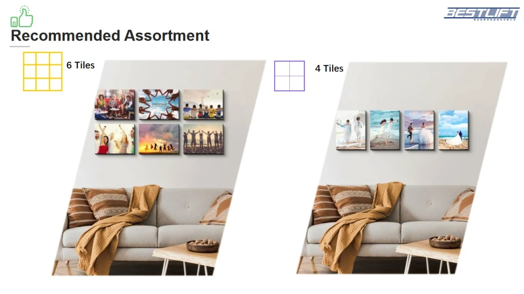 Wall Art Photo Tiles Mixtiles Lightweight Square Creative Frameless Photo Tiles for Wall Decor