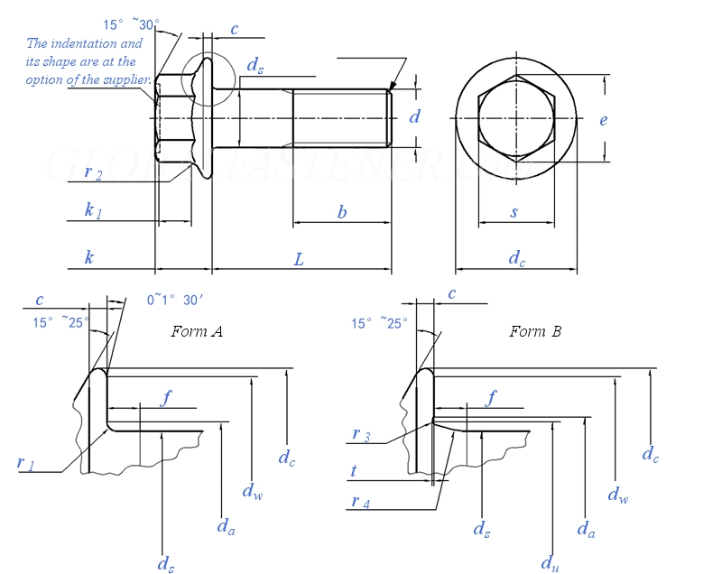 ANSI ASME Ifi 111 Grade 8 Hex Flanged Bolts Made in China