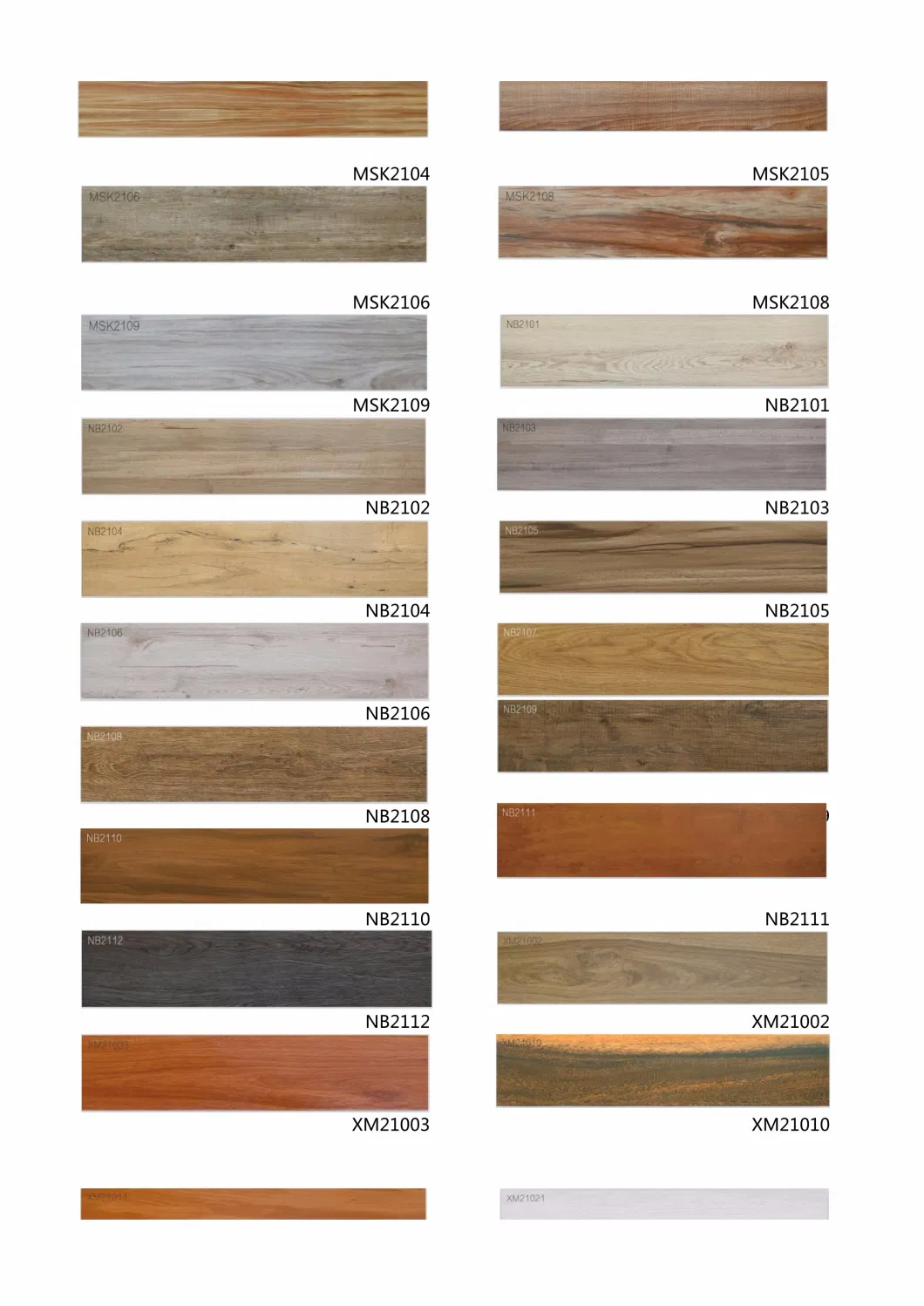 6X32 Wood Look Ceramic Floor and Wall Tile for Livingroom