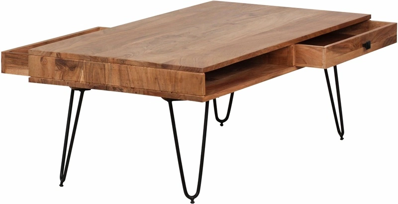 Blown Wooden Coffee Table with Flat Appearance