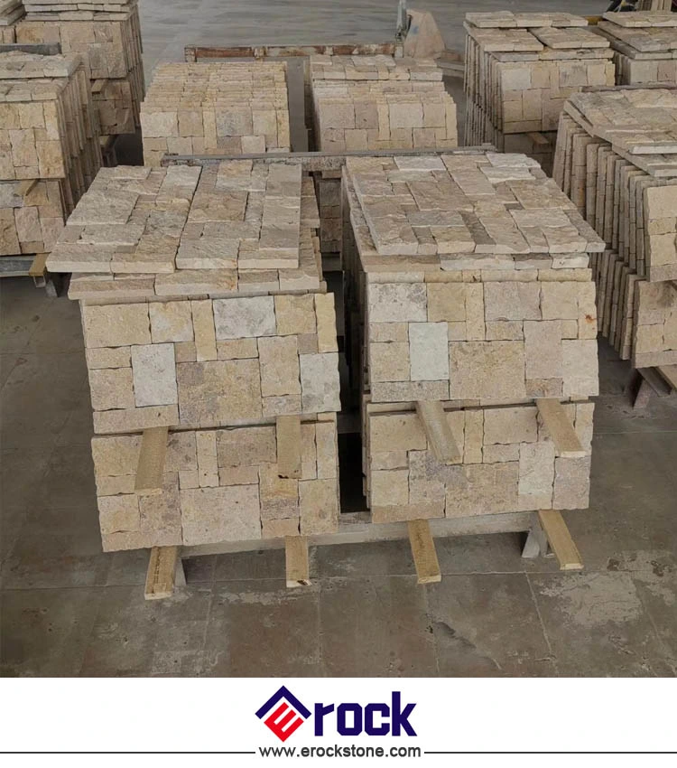 China Yellow Beige Limestone Wall Tiles Panels for Exterior Wall Cladding
