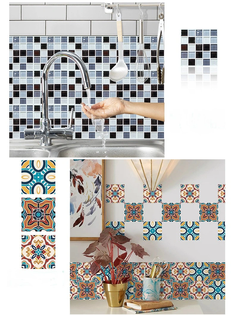 Peel and Stick Backsplash Tiles for Kitchen, Self Adhesive 3D Wall Sticker Stick on Tiles