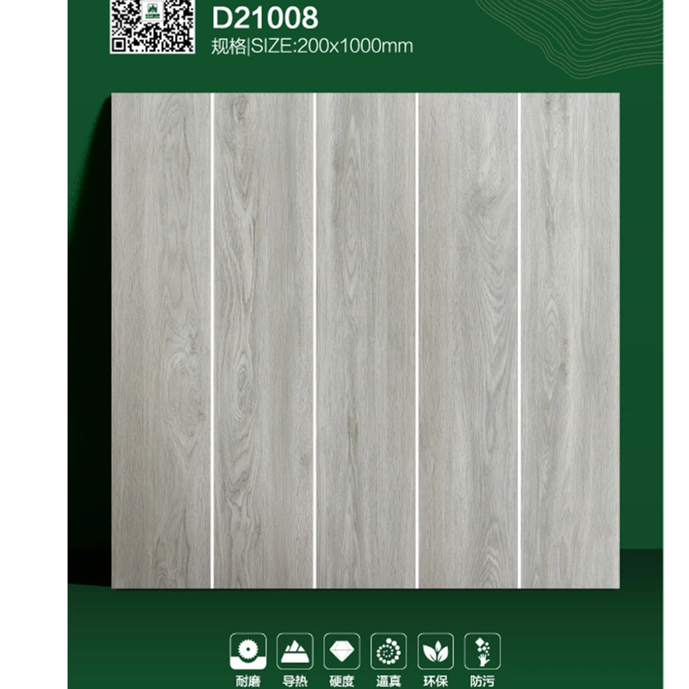 Imitation Wood Board Texture Porcelain Gray Glazed Ceramic Floor Tiles