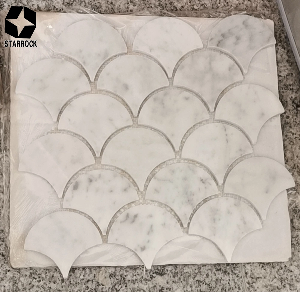 Factory Supply Marble Bathroom Backsplash Hexagonal Marble Mosaic Floor Tile