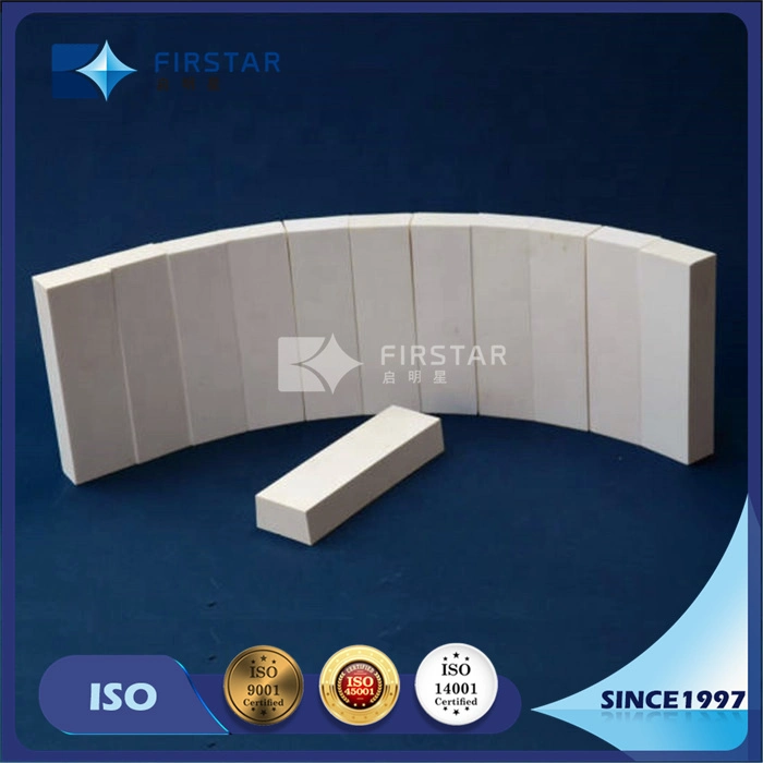 Abrasive Wear Resistant Alumina Ceramic Trapezoidal Pipe Tiles for Cyclones Liner