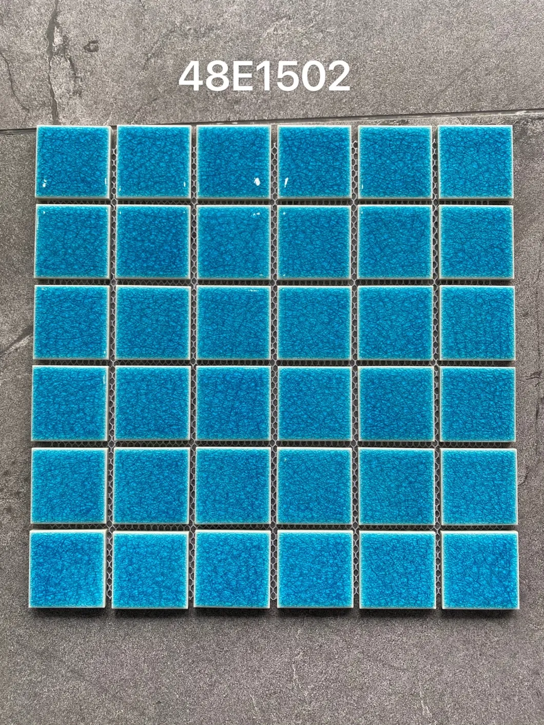 Water Blue Shinning Porcelain Mosaic Decoration Wall