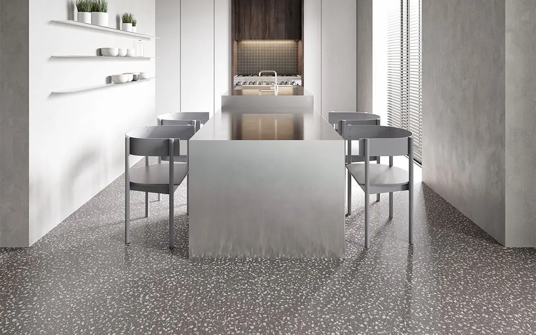 750X1500mm Grey Terrazzo Style Ceramic Porcelain Floor Tile