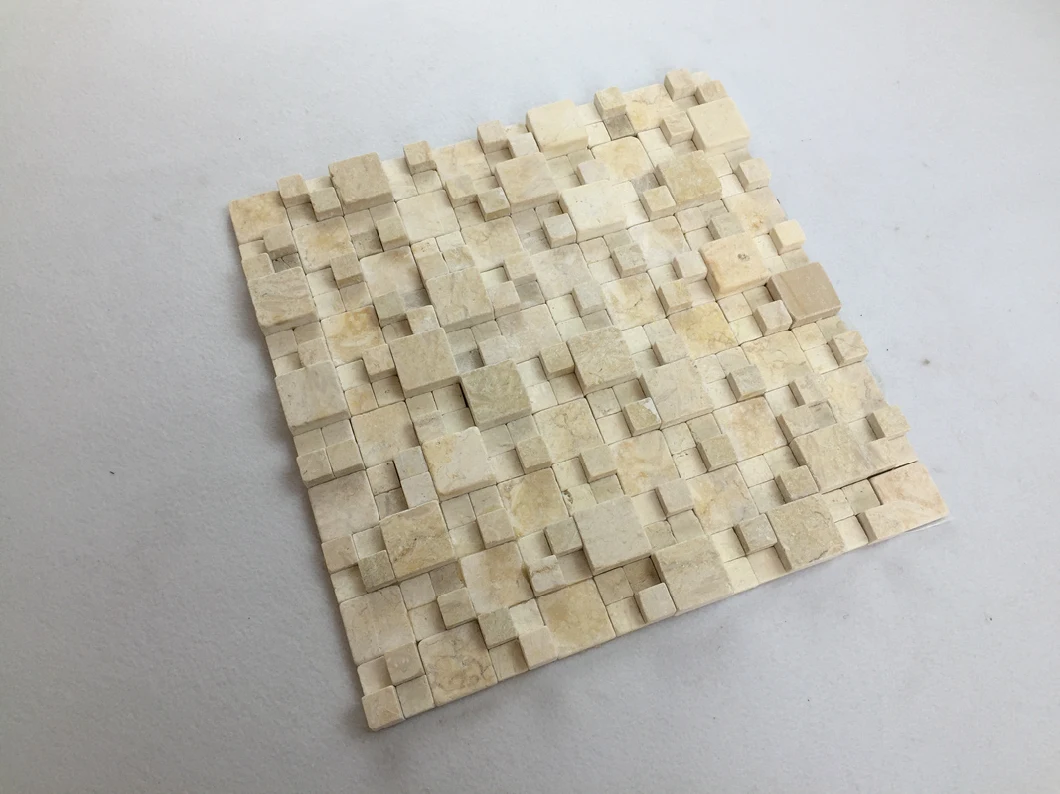 Cheap Cube 3D Brick Marble Mosaic Wall Tile for Sale