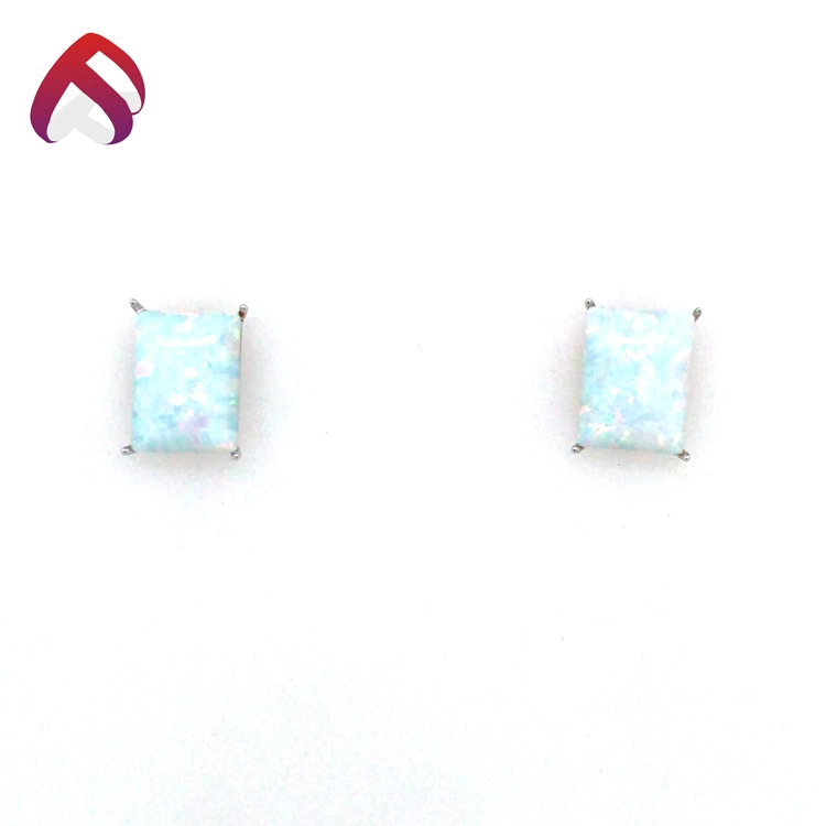 Latest 925 Sterling Sliver Opal Earrings Fashion Jewelry