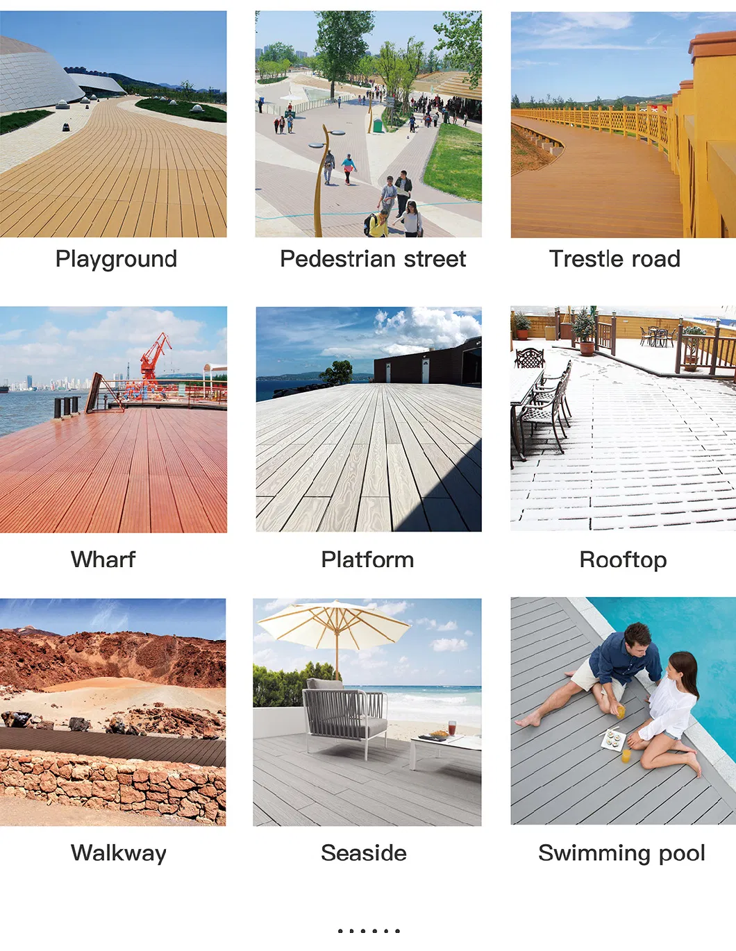 No Gap Timber Composite Wood Like WPC Outdoor Decking