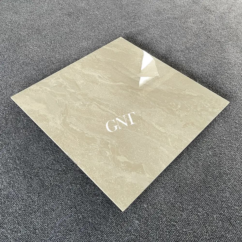 Foshan 600X600 800X800 Gold Beige Polished Porcelain Floor Tiles for Floor Are Anti-Skid and Wear-Resistant