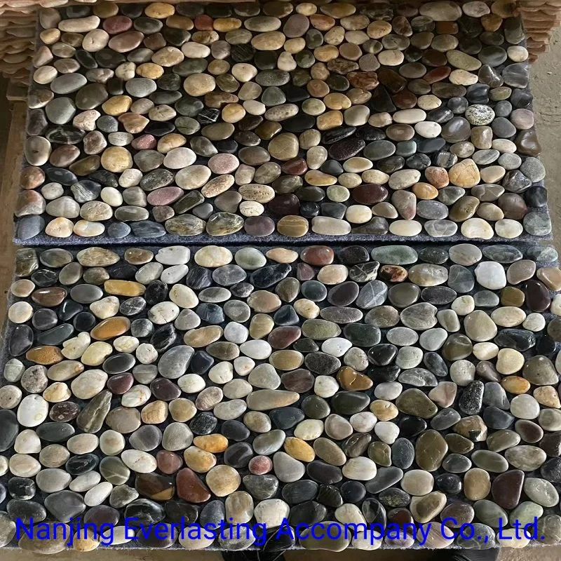 Polished Pebble Natural Stone Mosaic Wall Shower Tile