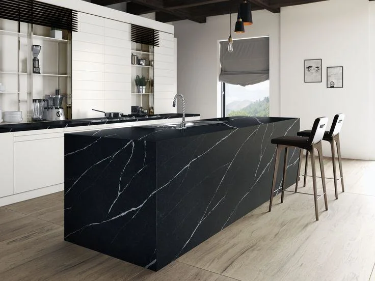 Natural Stone Ryker Black Nero Marquina Black/White Marble Quartz for Cut to Size Wall Floor Stair Tile