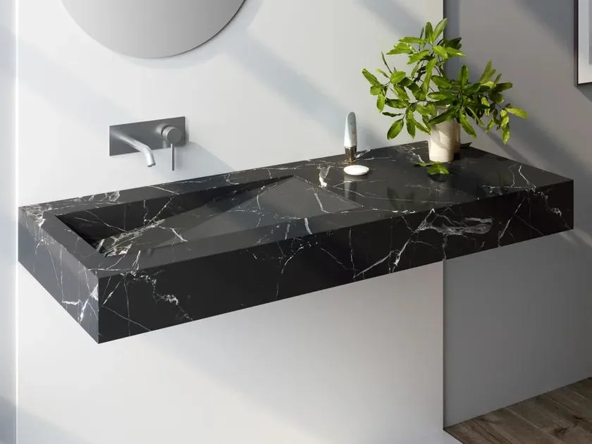 Natural Stone Ryker Black Nero Marquina Black/White Marble Quartz for Cut to Size Wall Floor Stair Tile