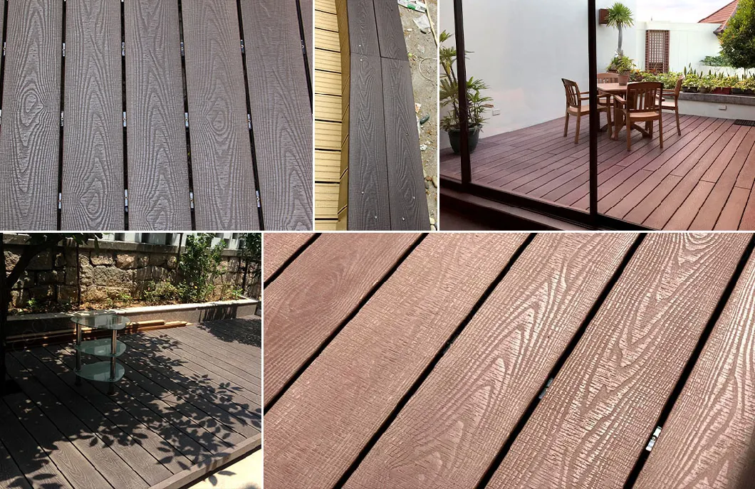 WPC Factory Cheap Price Teak Outdoor Parquet Composite Decking Waterproof Balcony/Terrace/Swimming Pool Deck Floor