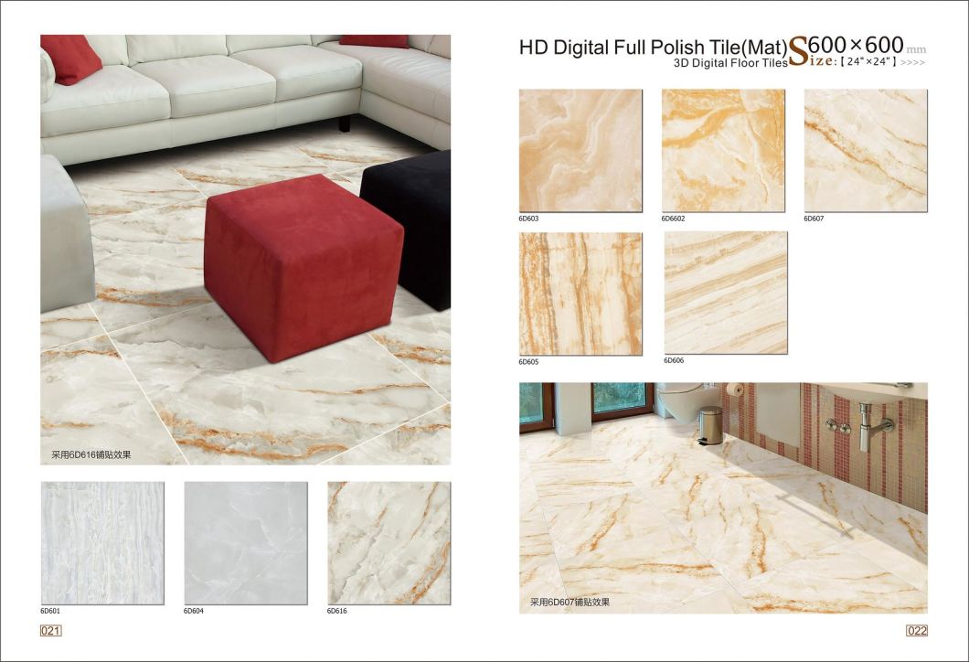 Building Material of Glazed Polished Porcelain Floor Tile for bathroom