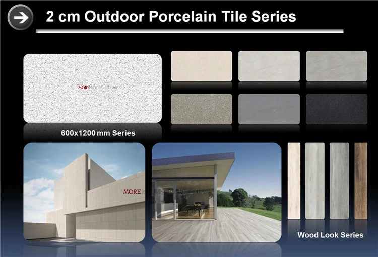 20mm Non Slip Limestone Beige Outdoor Porcelain Wall Tile