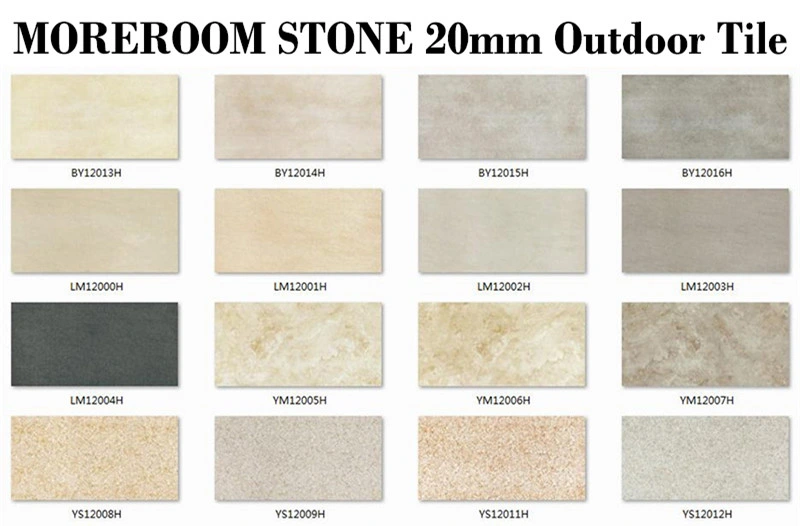 20mm Non Slip Limestone Beige Outdoor Porcelain Wall Tile