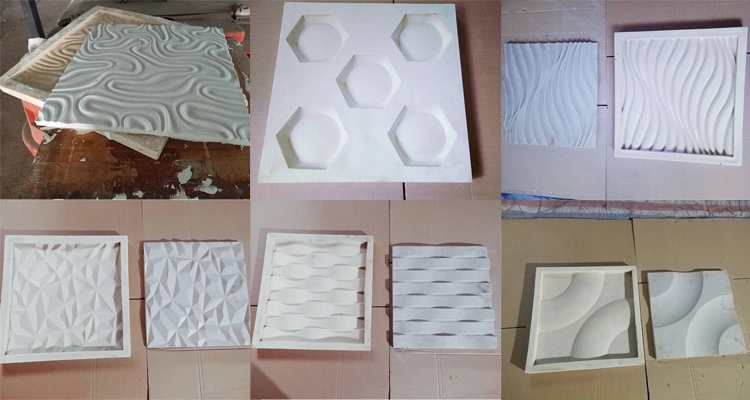 3D Tile Panels Rubber Concrete Molds for Wall Cladding