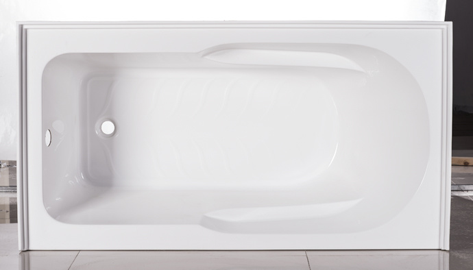 Freestanding Acrylic Skirt Bath Tub with Tile Flange for USA