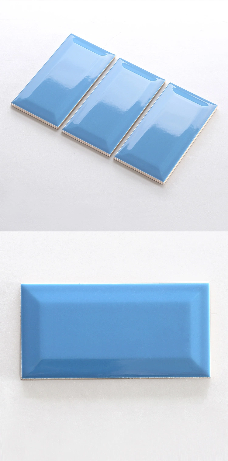 Large Format Backsplash Matte or Shiny Ice Blue Subway Tile